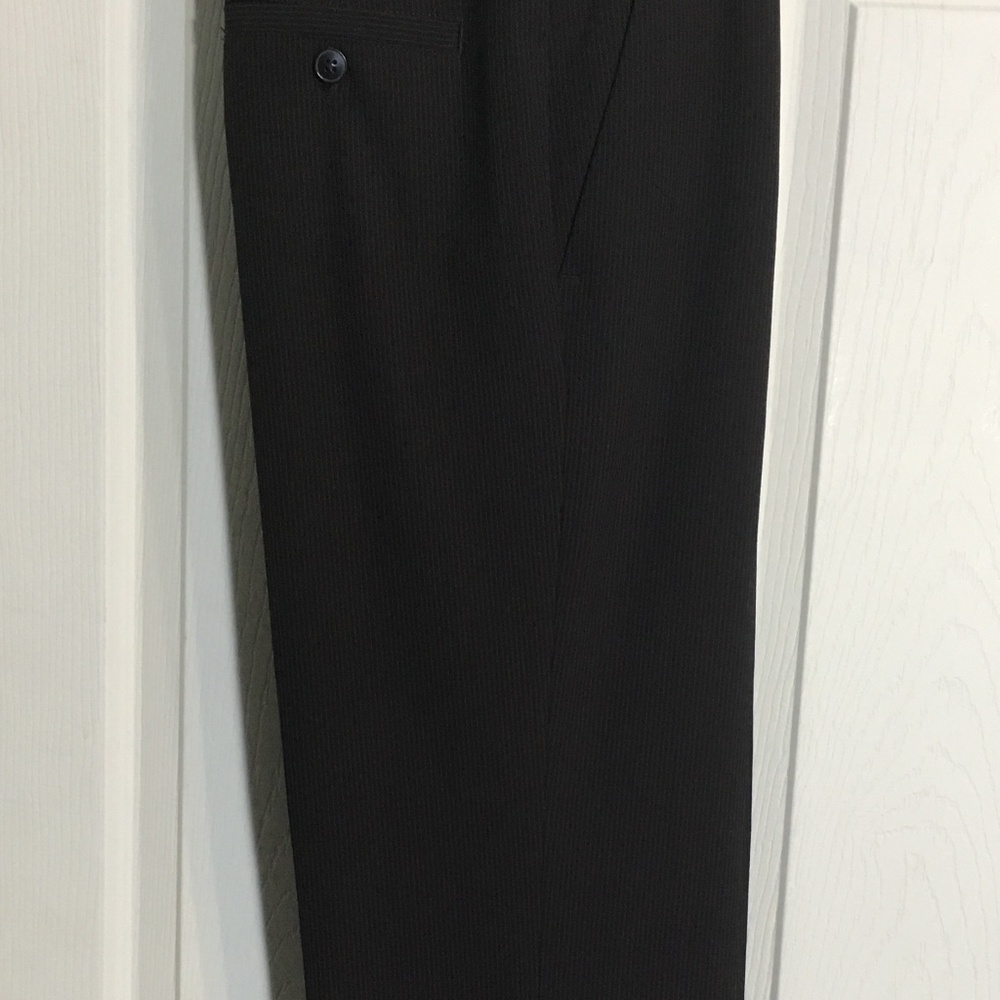 🧳 Complete Dark Brown Pinstripe Suit Pants & Blazer 🧳 - Picture 7 of 11